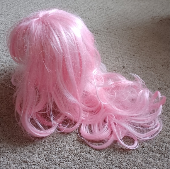 Women's Pastel Pink Long Wig - Picture 3 of 4